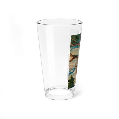 Calling the Buck (Magazine Illustration) Pint Glass 16oz-Go Mug Yourself