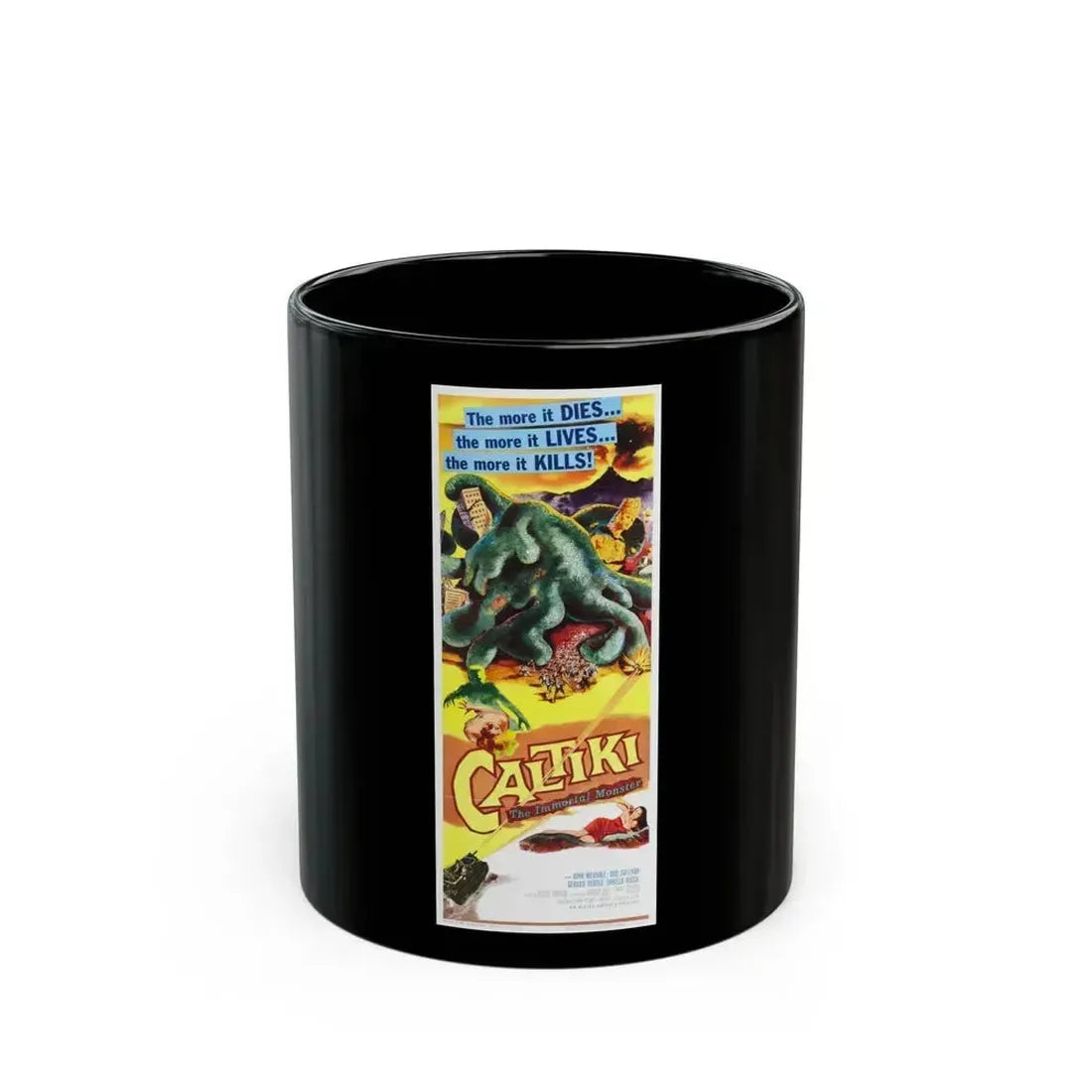CALTIKI THE IMMORTAL MONSTER (2) 1959 Movie Poster - Black Coffee Mug 11oz - Go Mug Yourself