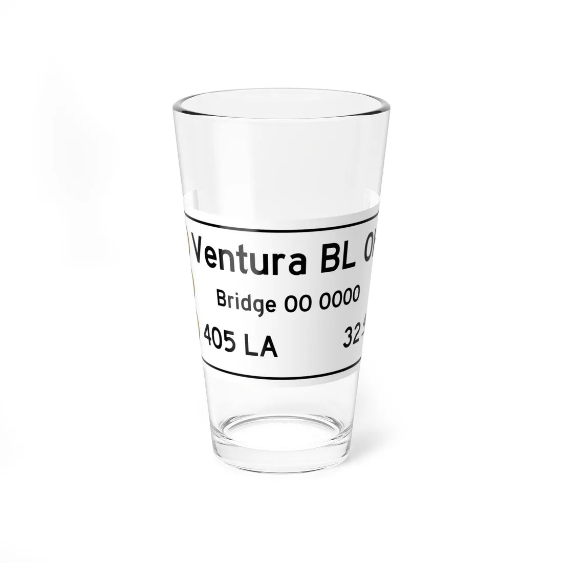 Caltrans G11-4.1 (California) (Road Sign) Pint Glass 16oz 16oz - Go Mug Yourself