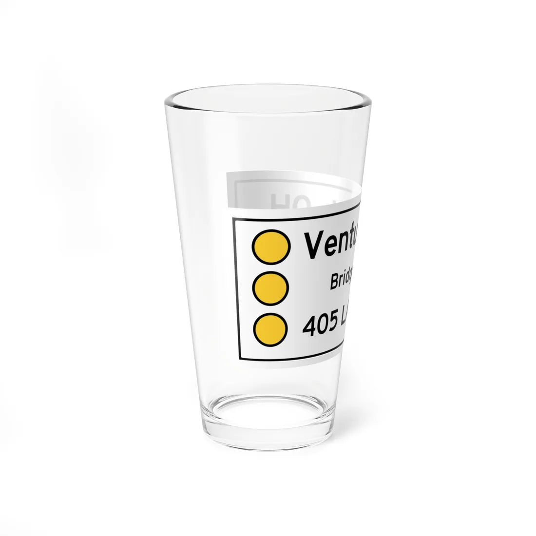 Caltrans G11-4.1 (California) (Road Sign) Pint Glass 16oz - Go Mug Yourself