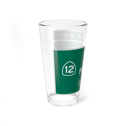 Caltrans Interchange Advance Guide Signs (California) (Road Sign) Pint Glass 16oz - Go Mug Yourself