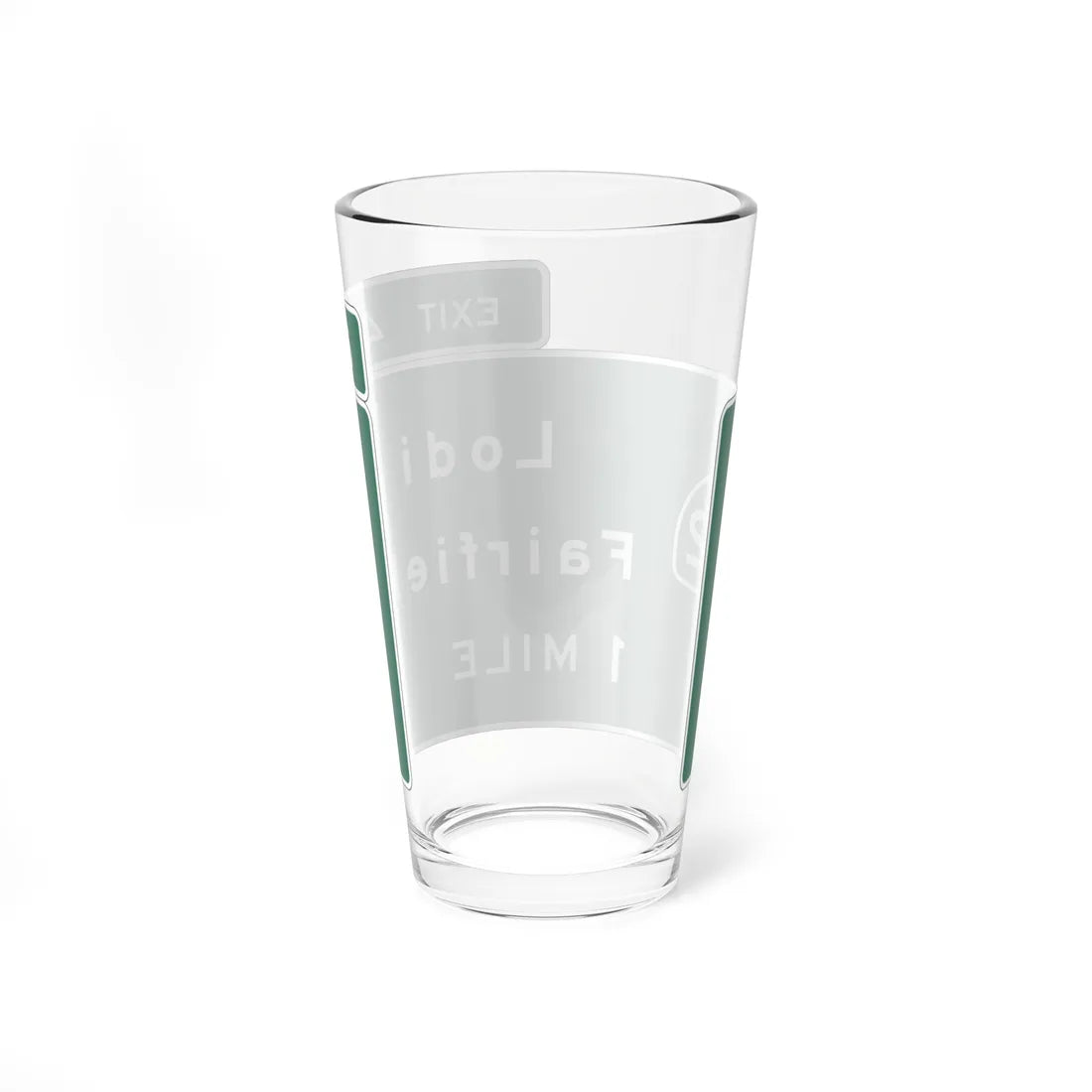 Caltrans Interchange Advance Guide Signs (California) (Road Sign) Pint Glass 16oz - Go Mug Yourself