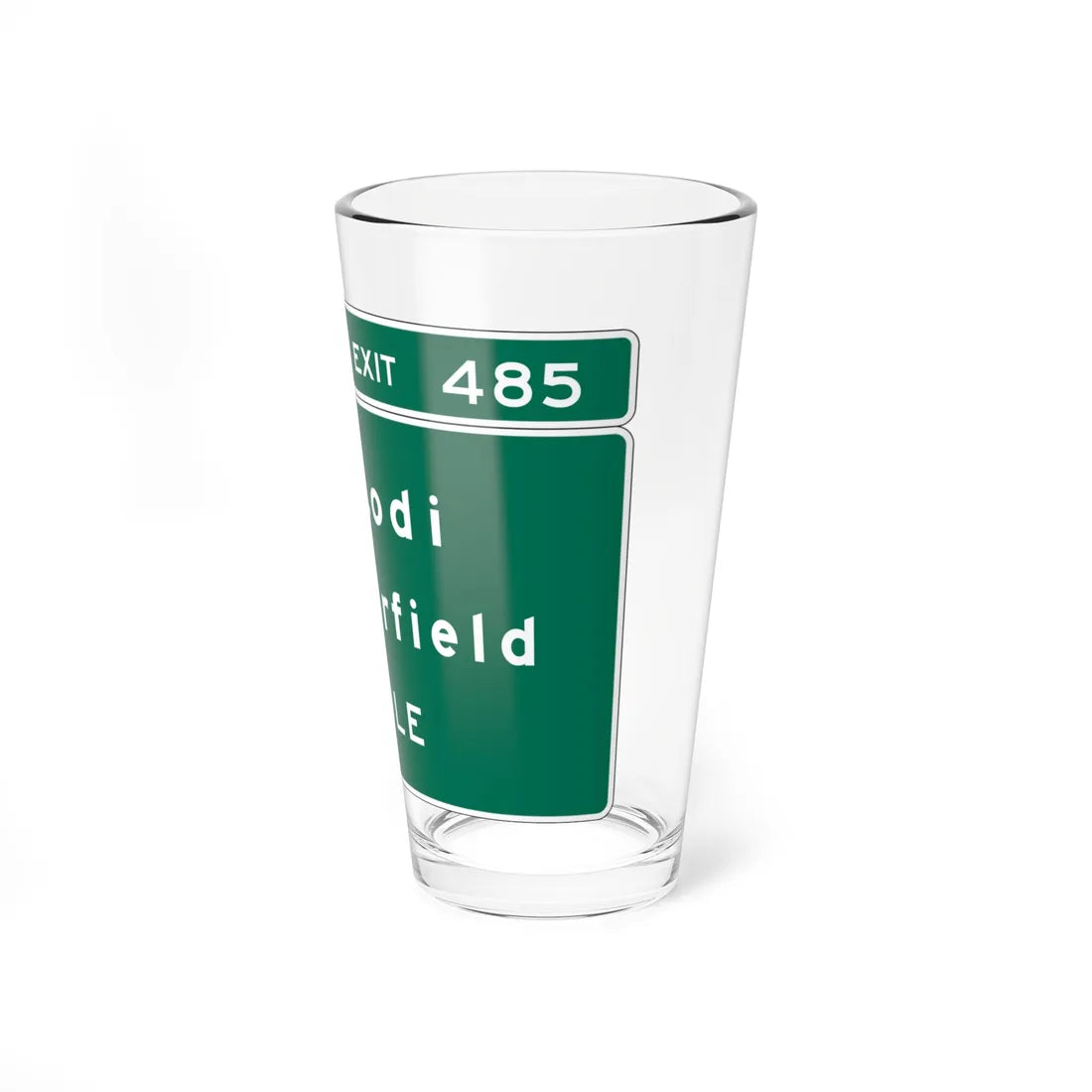 Caltrans Interchange Advance Guide Signs (California) (Road Sign) Pint Glass 16oz - Go Mug Yourself