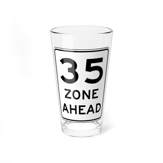 CALTRANS R2-4 (California) (Road Sign) Pint Glass 16oz 16oz - Go Mug Yourself