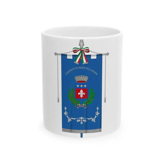 Calvagese della Riviera-Gonfalone (Italy) White Coffee Mug 11oz - Go Mug Yourself