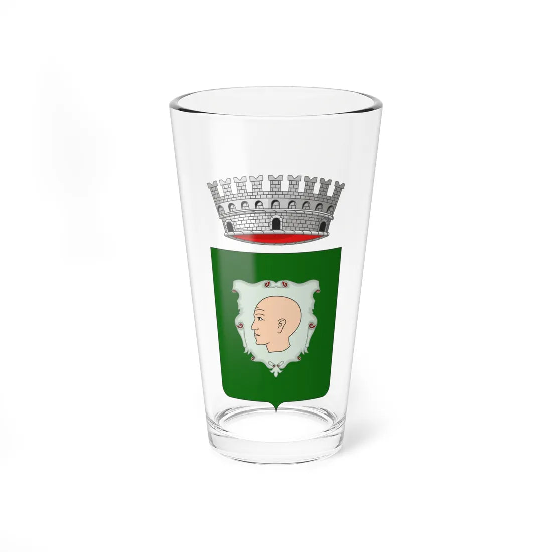 Calvizzano stemma (Italy) (Coat of Arms) Pint Glass 16oz 16oz - Go Mug Yourself