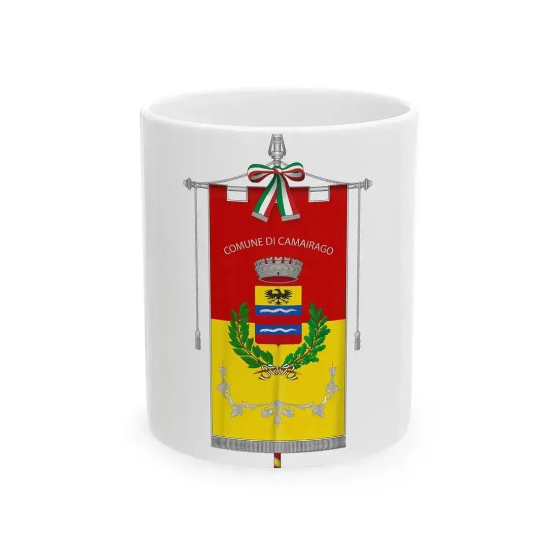 Camairago-Gonfalone (Italy) White Coffee Mug 11oz - Go Mug Yourself