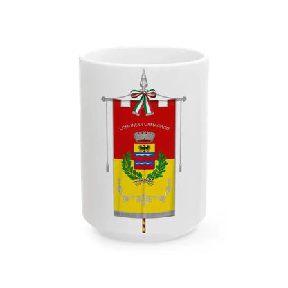 Camairago-Gonfalone (Italy) White Coffee Mug 15oz - Go Mug Yourself