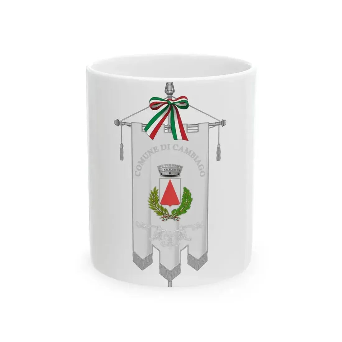 Cambiago-Gonfalone (Italy) White Coffee Mug 11oz - Go Mug Yourself