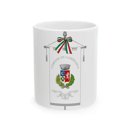 Cambiasca-Gonfalone (Italy) White Coffee Mug 11oz - Go Mug Yourself