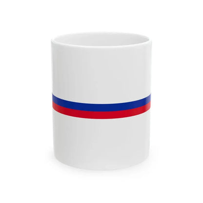 Cambodia flag bar (Cambodia) White Coffee Mug 11oz - Go Mug Yourself
