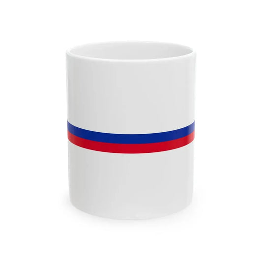 Cambodia flag bar (Cambodia) White Coffee Mug 11oz - Go Mug Yourself