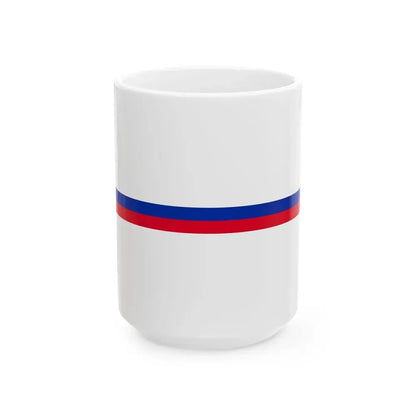 Cambodia flag bar (Cambodia) White Coffee Mug 15oz - Go Mug Yourself