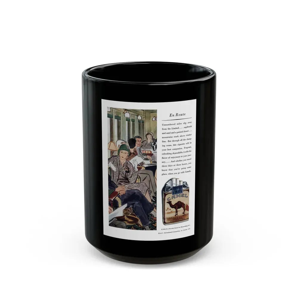 Camel ad, Cosmopolitan, October 1930 - Black Coffee Mug 15oz - Go Mug Yourself