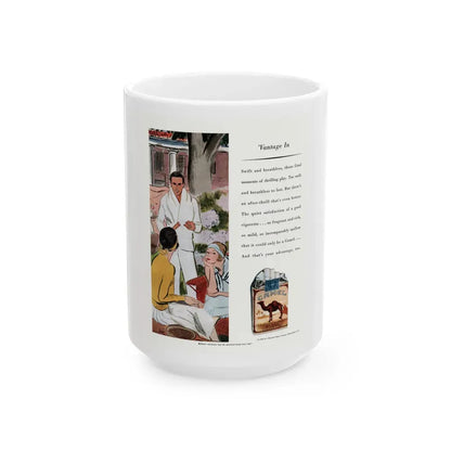 Camel ad, Pictorial Review, August 1930 - White Coffee Mug 15oz - Go Mug Yourself