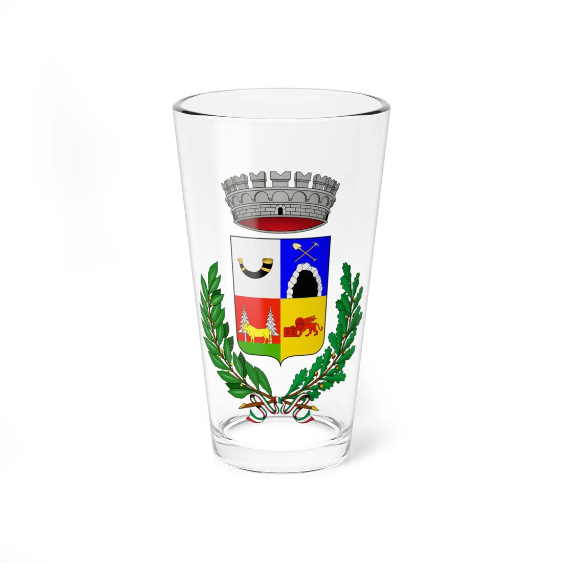 Camerata Cornello-Stemma (Italy) (Coat of Arms) Pint Glass 16oz 16oz - Go Mug Yourself