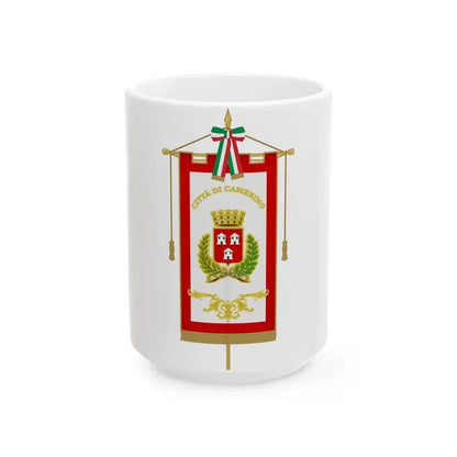 Camerino-Gonfalone (Italy) White Coffee Mug 15oz - Go Mug Yourself