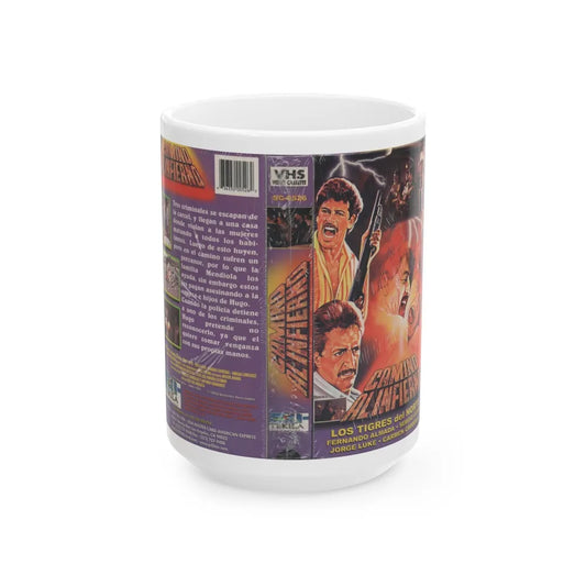 CAMINO ALINFIERNO (VHS COVER) - White Coffee Mug-15oz-Go Mug Yourself