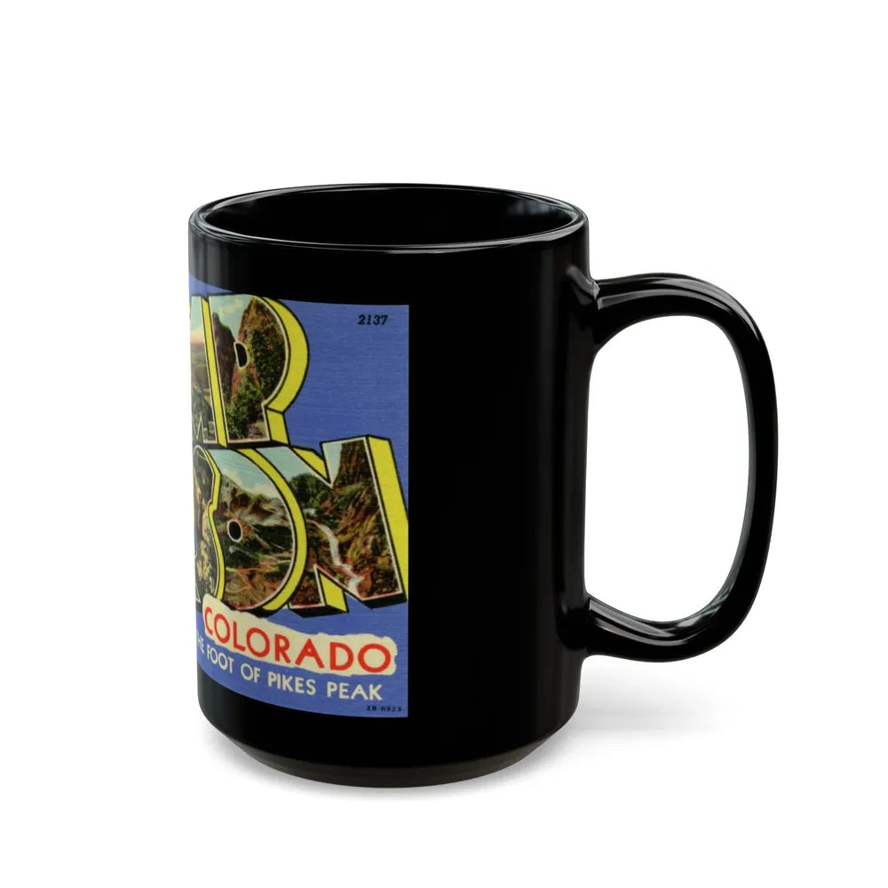 Camp Carson Colorado (Greeting Postcards) Black Coffee Mug-Go Mug Yourself