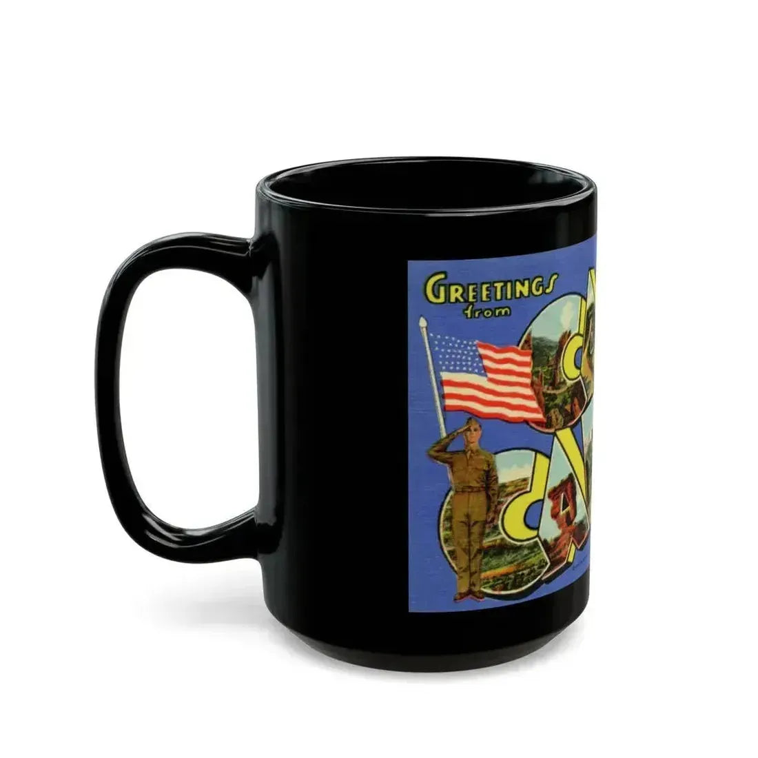 Camp Carson Colorado (Greeting Postcards) Black Coffee Mug - Go Mug Yourself