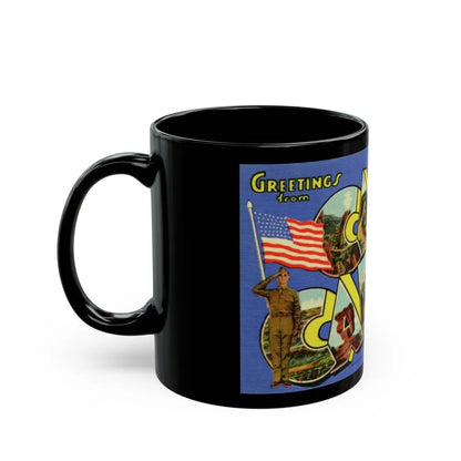 Camp Carson Colorado (Greeting Postcards) Black Coffee Mug-Go Mug Yourself