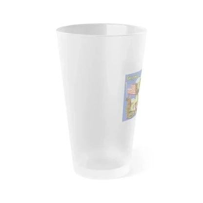 Camp Carson Colorado (Greeting Postcards) Frosted Pint Glass 16oz - Go Mug Yourself