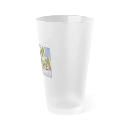 Camp Carson Colorado (Greeting Postcards) Frosted Pint Glass 16oz - Go Mug Yourself