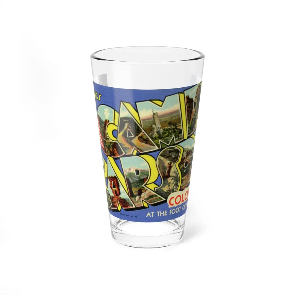 Camp Carson Colorado (Greeting Postcards) Pint Glass 16oz-16oz-Go Mug Yourself