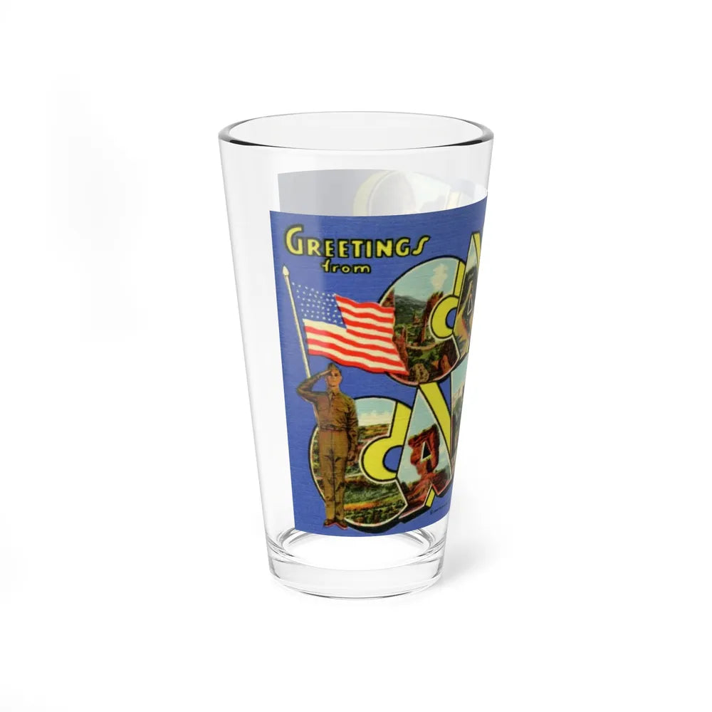 Camp Carson Colorado (Greeting Postcards) Pint Glass 16oz-Go Mug Yourself