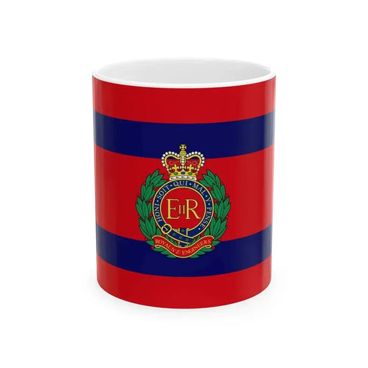 Camp flag of the Corps of Royal New Zealand Engineers (New Zealand) White Coffee Mug 11oz - Go Mug Yourself