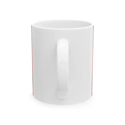 Camp flag of the Corps of Royal New Zealand Engineers (New Zealand) White Coffee Mug - Go Mug Yourself