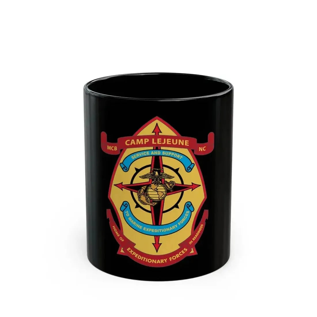 Camp Lejeune Expeditionary (USMC) Black Coffee Mug 11oz - Go Mug Yourself
