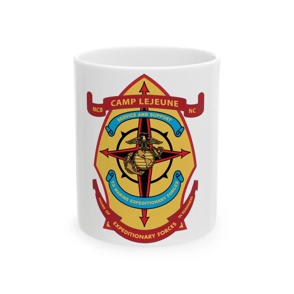 Camp Lejeune Expeditionary (USMC) White Coffee Mug-11oz-Go Mug Yourself