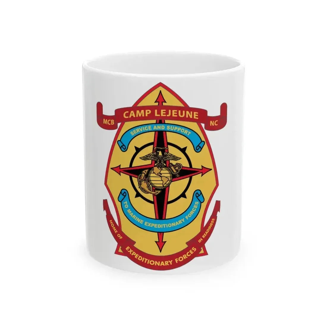 Camp Lejeune Expeditionary (USMC) White Coffee Mug 11oz - Go Mug Yourself