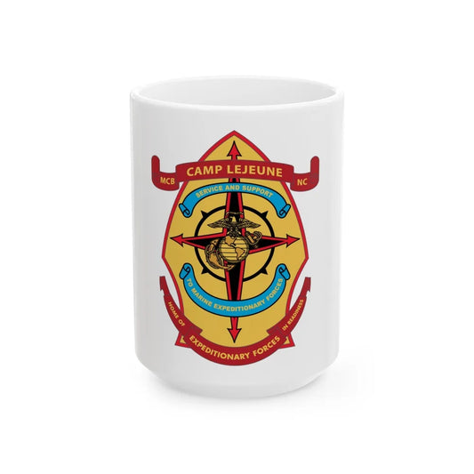 Camp Lejeune Expeditionary (USMC) White Coffee Mug-15oz-Go Mug Yourself