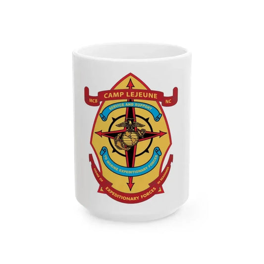Camp Lejeune Expeditionary (USMC) White Coffee Mug 15oz - Go Mug Yourself