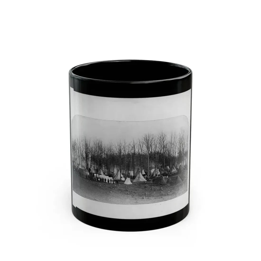 Camp Of 2nd Vermont Volunteers At Camp Griffin, Virginia (U.S. Civil War) Black Coffee Mug 11oz - Go Mug Yourself