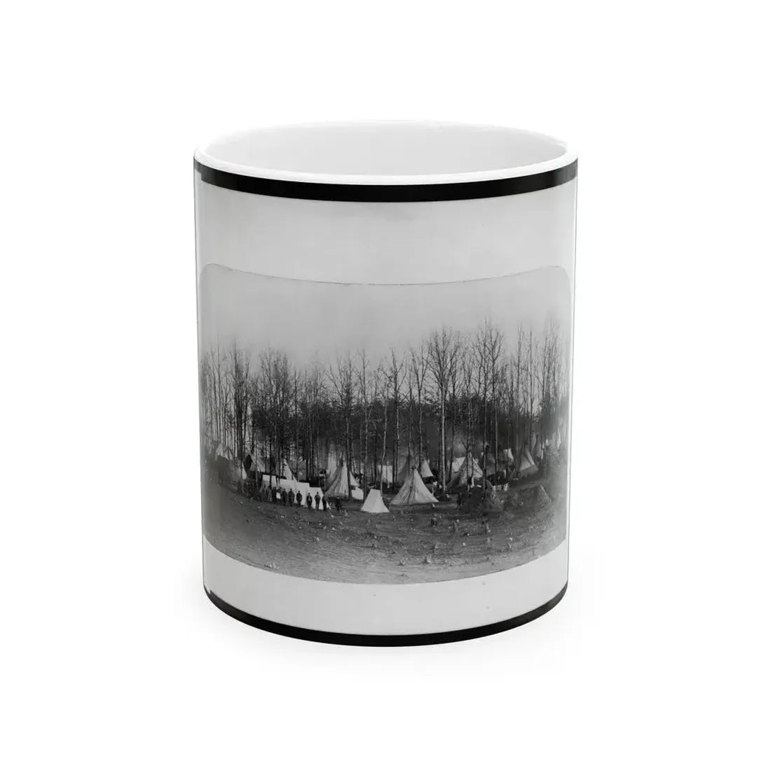 Camp Of 2nd Vermont Volunteers At Camp Griffin, Virginia (U.S. Civil War) White Coffee Mug 11oz - Go Mug Yourself