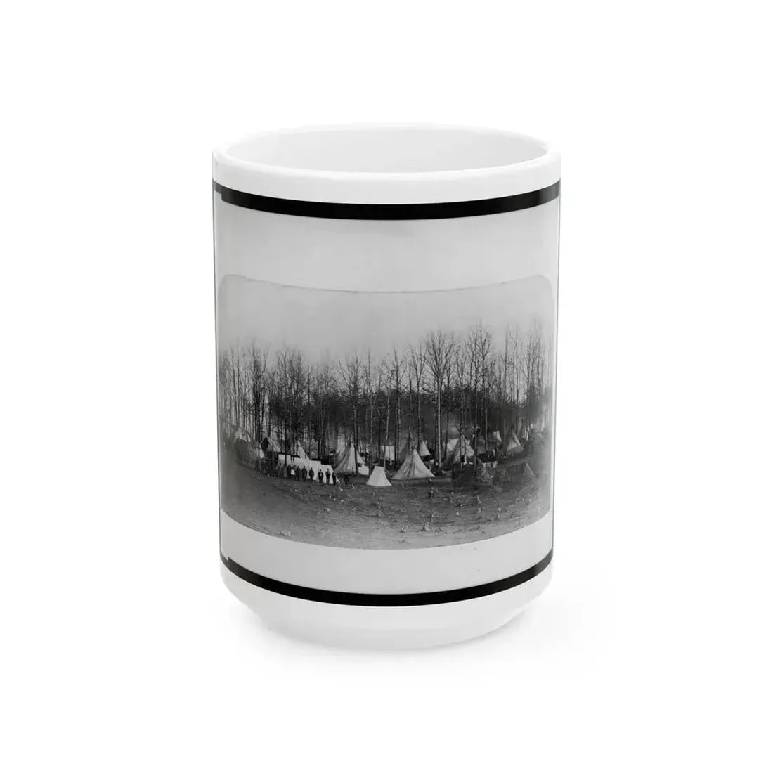 Camp Of 2nd Vermont Volunteers At Camp Griffin, Virginia (U.S. Civil War) White Coffee Mug 15oz - Go Mug Yourself