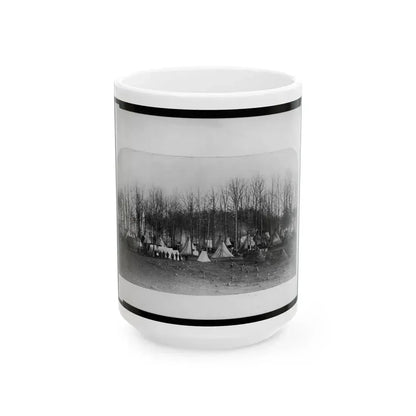 Camp Of 2nd Vermont Volunteers At Camp Griffin, Virginia (U.S. Civil War) White Coffee Mug 15oz - Go Mug Yourself