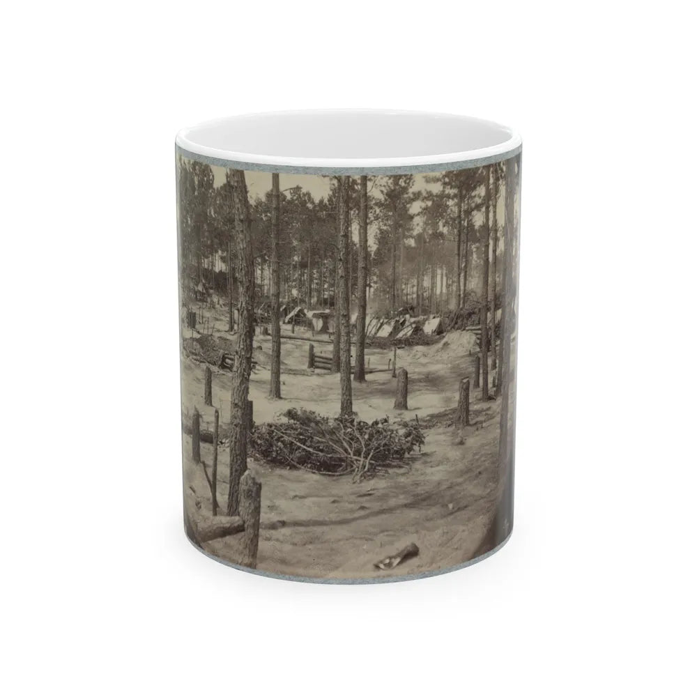 Camp Of Union Soldiers On The Line In Front Of Petersburg, Va., August 10, 1864 (U.S. Civil War) White Coffee Mug-11oz-Go Mug Yourself