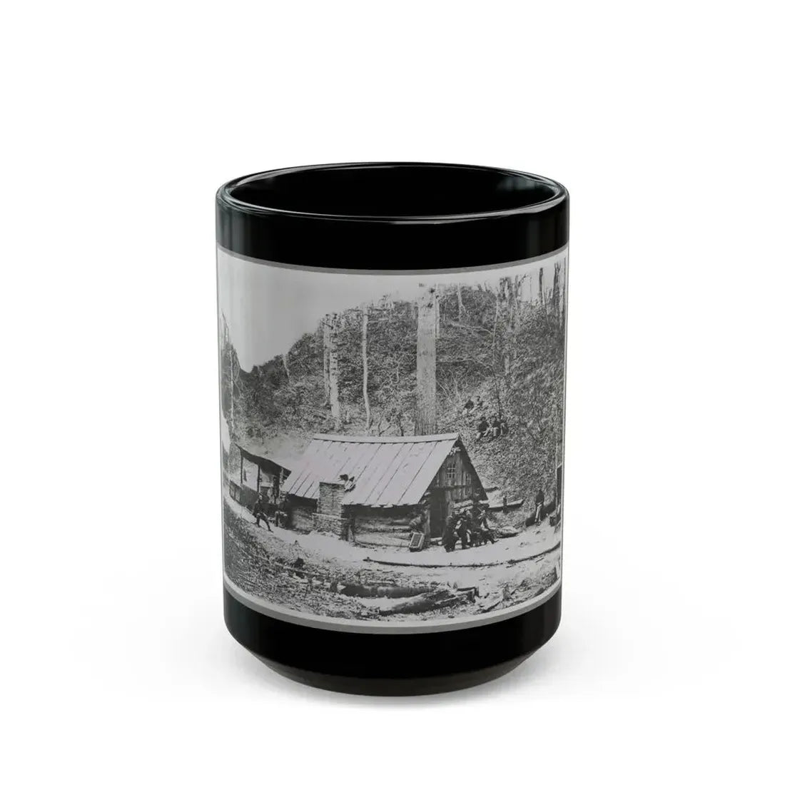 Camp (U.S. Civil War) Black Coffee Mug 15oz - Go Mug Yourself