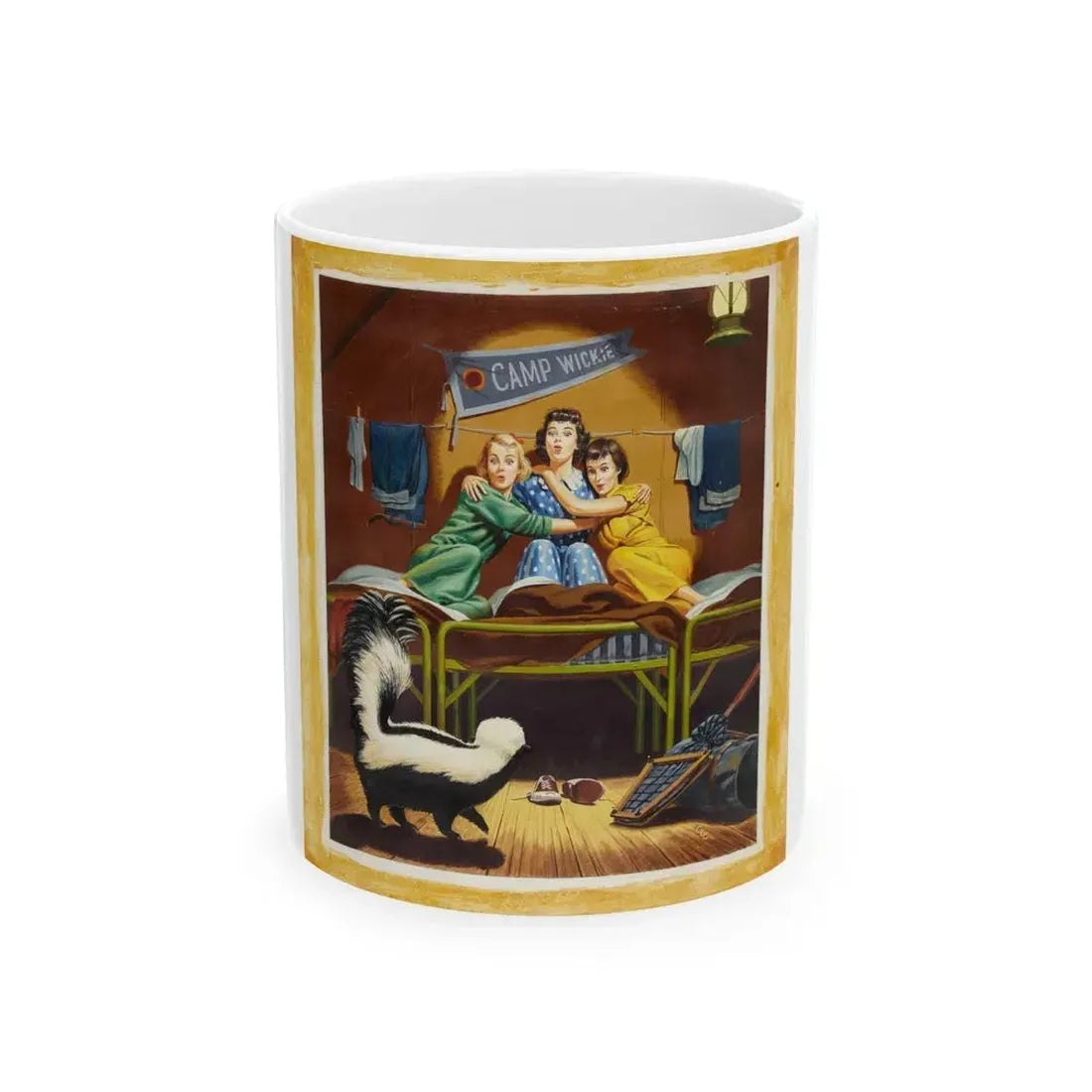 Camp Wickie, Illustration - White Coffee Mug 11oz - Go Mug Yourself