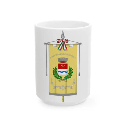 Campagnola Cremasca-Gonfalone (Italy) White Coffee Mug 15oz - Go Mug Yourself
