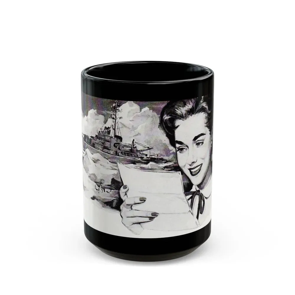 Campana Italian Balm advertisement, Cosmopolitan Illustration, March 1958 - Black Coffee Mug 15oz - Go Mug Yourself