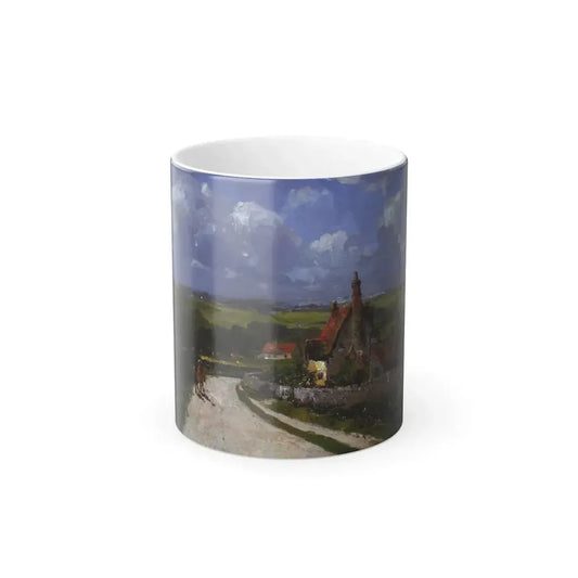 Campbell A Mellon (1876-1955) Going to the Village - Oil on Panel - Color Changing Mug 11oz Default Title 11oz - Go Mug Yourself