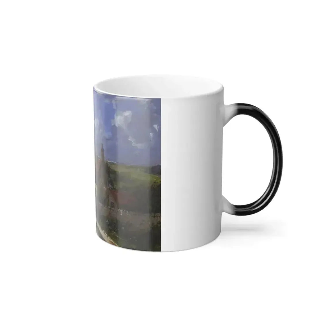 Campbell A Mellon (1876-1955) Going to the Village - Oil on Panel - Color Changing Mug 11oz - Go Mug Yourself