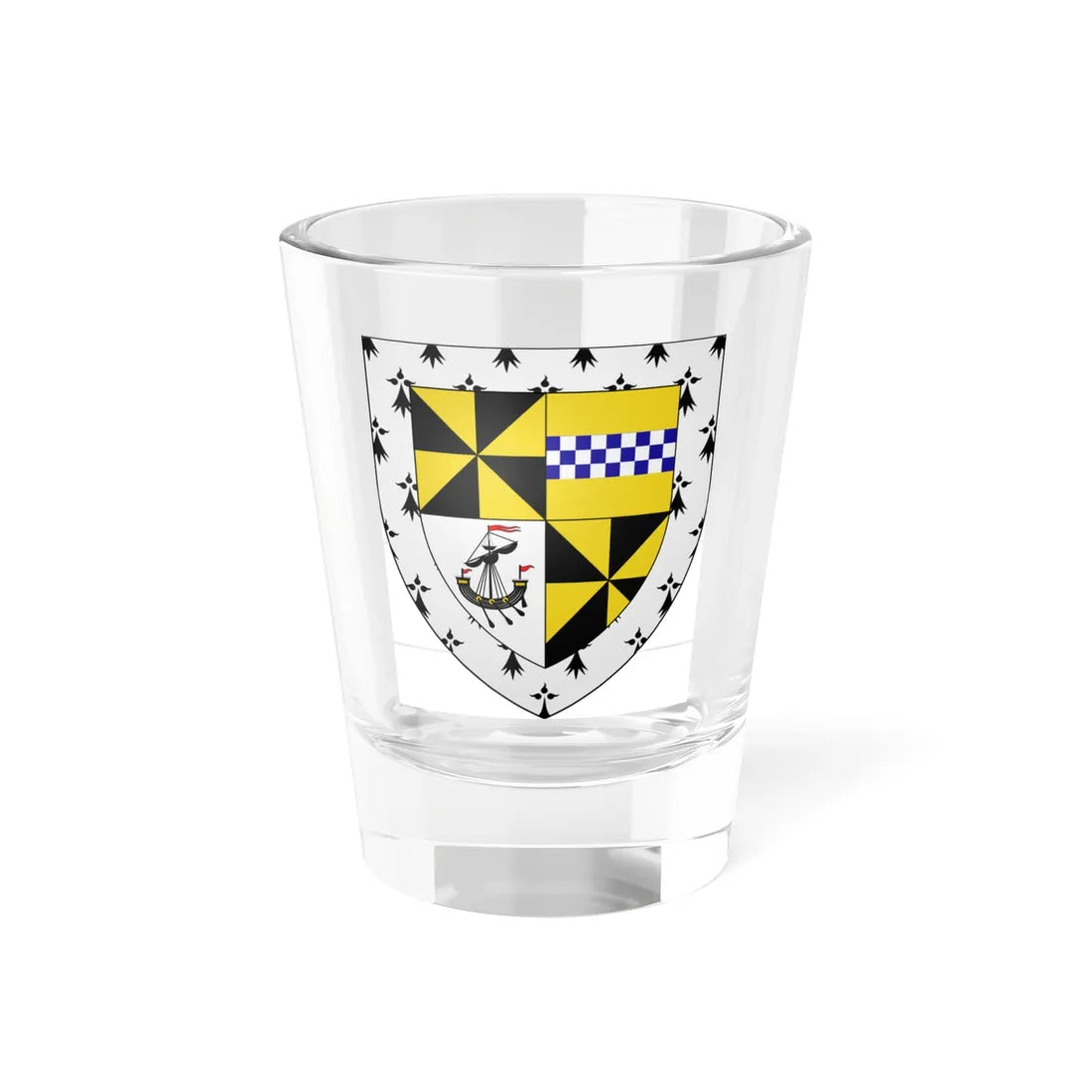Campbell of Aberuchill arms (Scotland) (Coat of Arms) Shot Glass 1.5oz 1.5oz - Go Mug Yourself