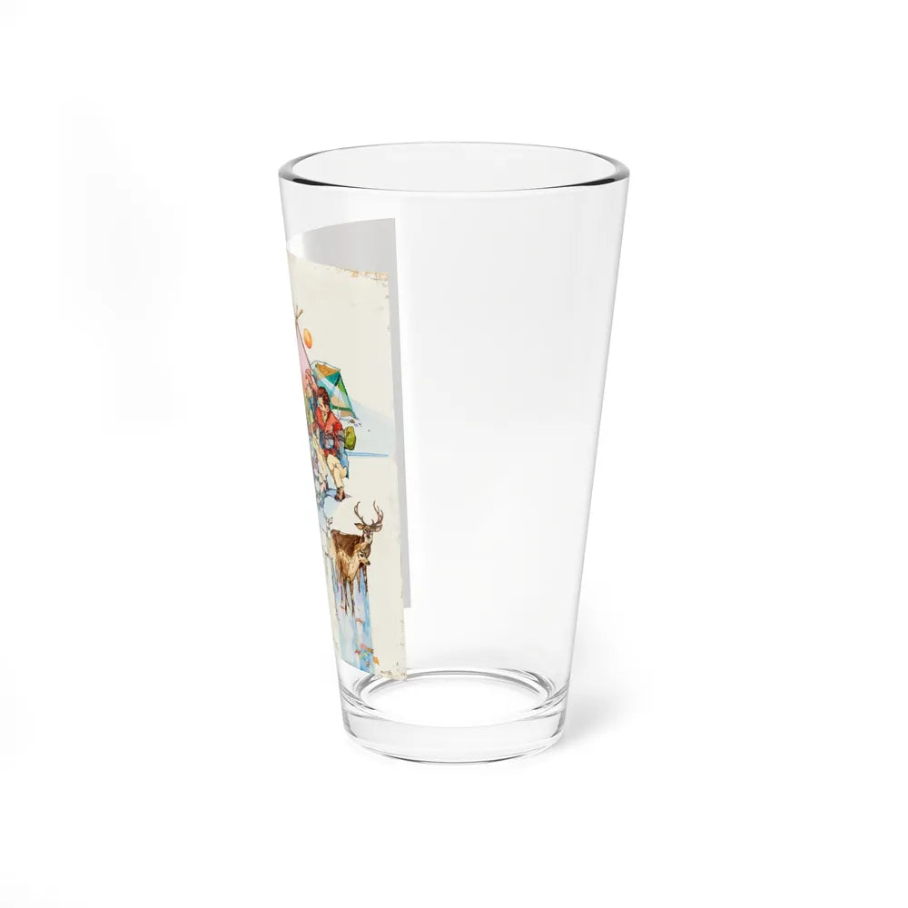 Camping Adventure Illustration (Magazine Illustration) Pint Glass 16oz-Go Mug Yourself