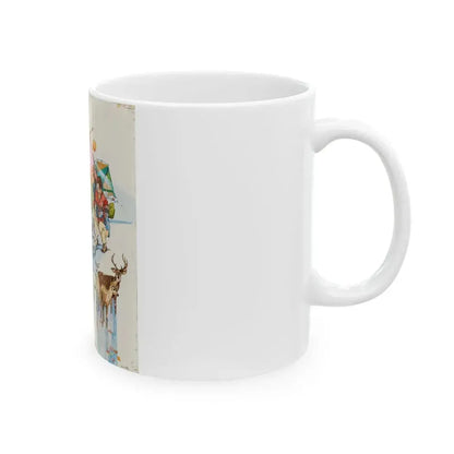 Camping Adventure Illustration - White Coffee Mug - Go Mug Yourself